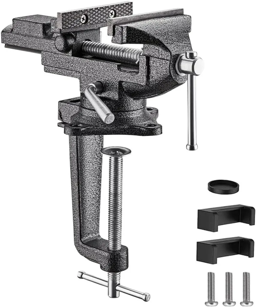 Étau d'Établi Professionnel Rotatif 85mm en Acier Moulé Capacité 800 kg