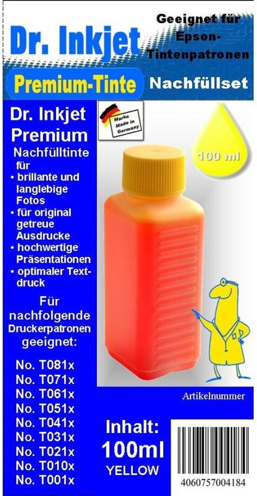 ER56Y - yellow - Dr.Inkjet Premium Nachfülltinte für Ihren Epson Drucker