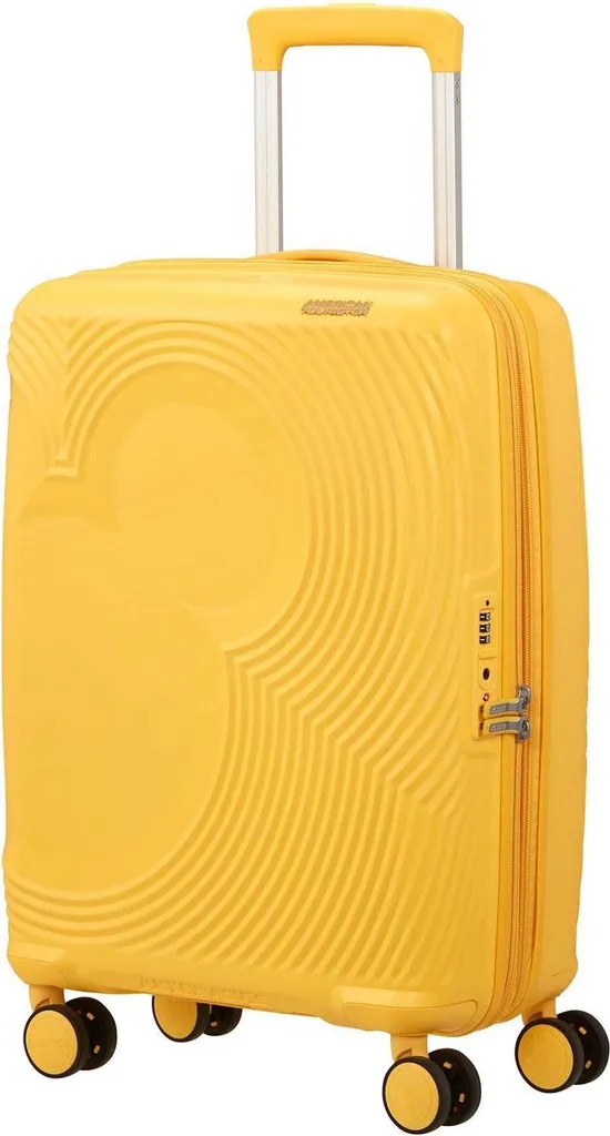 Valise cabine extensible Mickey Magic 55 cm - Trolley rigide jaune