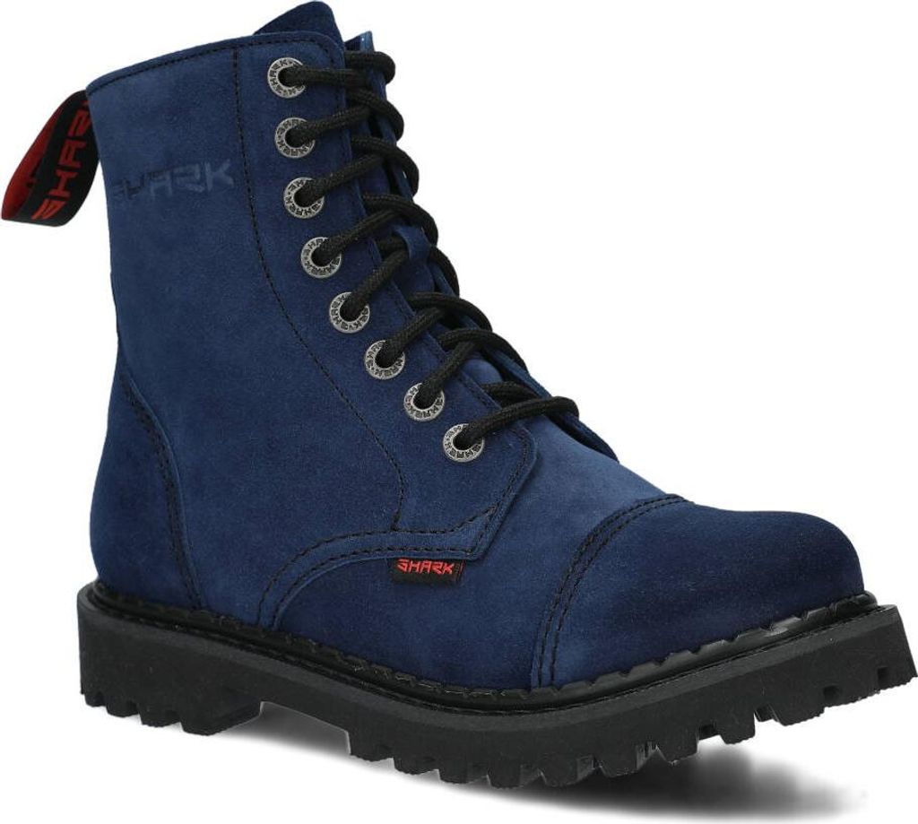 NAGABA Stiefel Damen Herren Springerstiefel 8-Loch - Leder - Marineblau - 37