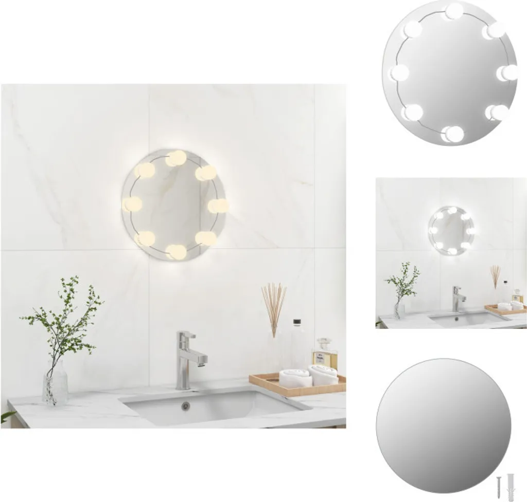 vidaXL Specchio LED Rotondo Senza Cornice - Design Minimal per Bagno e Camera