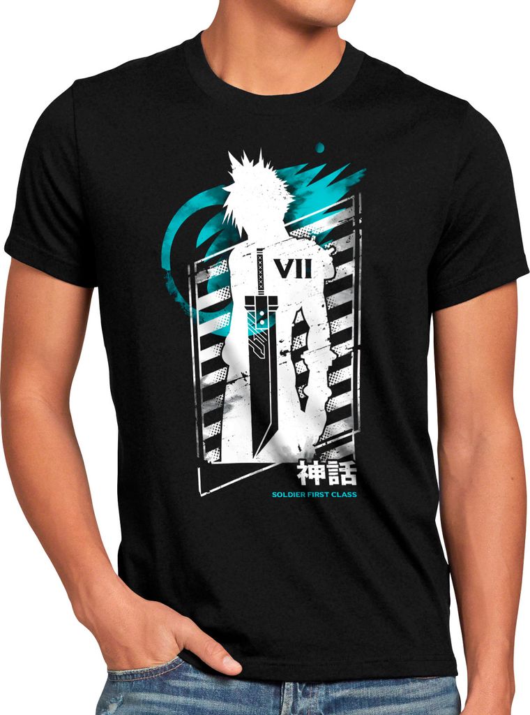 style3 Seventh Heaven Herren T-Shirt anime cloud chocobo sephiroth