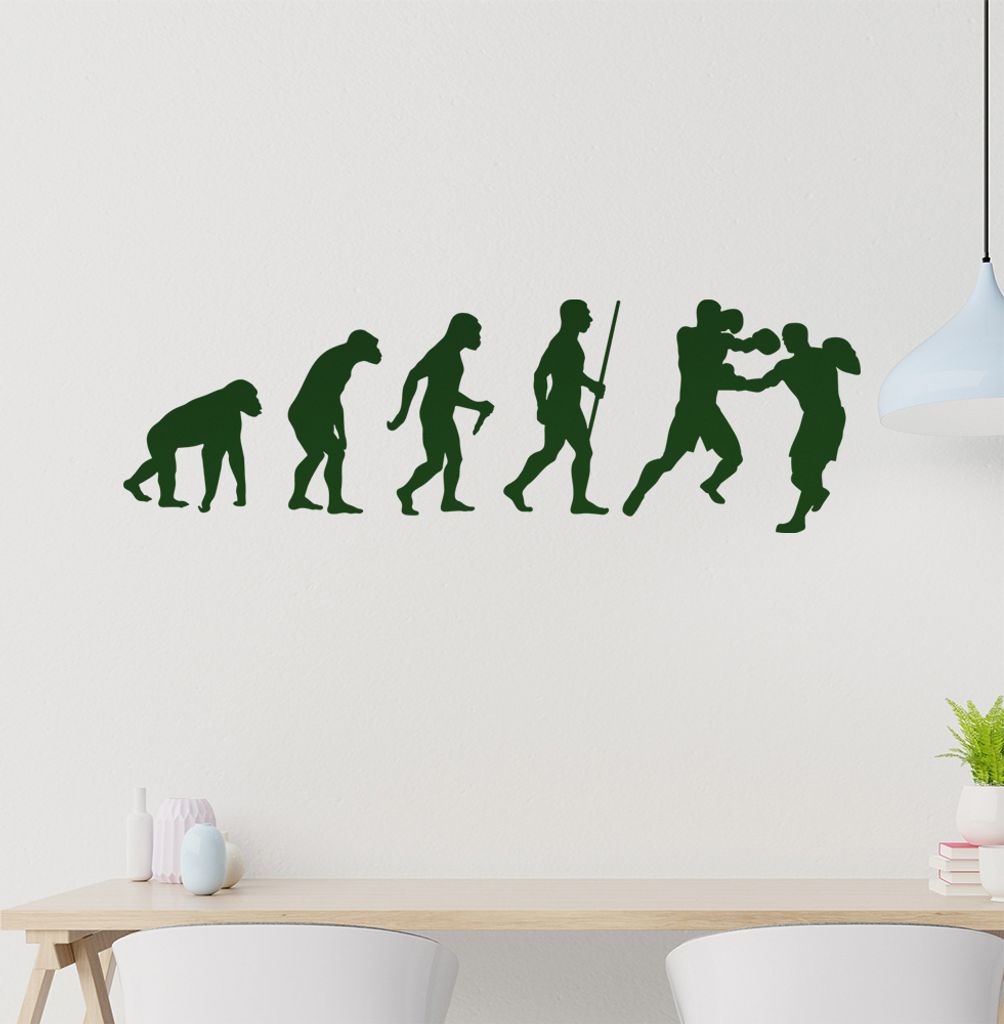 Boxen Knockout Evolution Wandtattoo Wandaufkleber Wall Sticker - Dekoration, Küche, Wohnzimmer, Schlafzimmer, Badezimmer