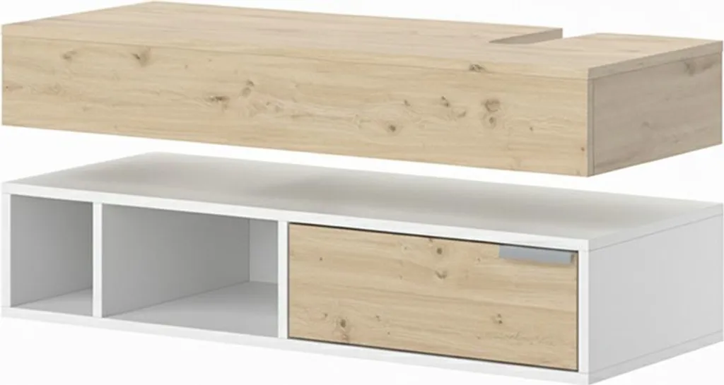 Meuble sous vasque Vicco Henri Blanc 100x15cm avec tiroir Model 40823