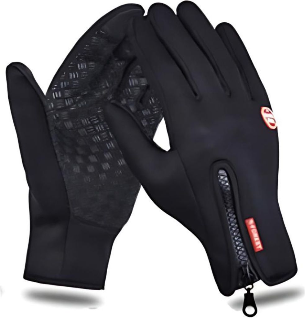 Warme Touchscreen-Winterhandschuhe mit Reißverschluss, Größe XL – perfekt für kalte Tage