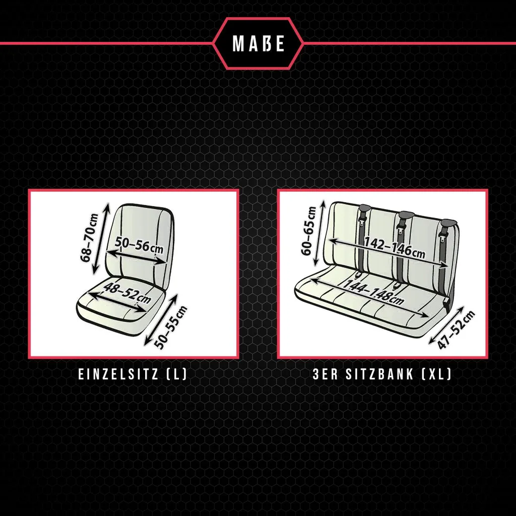Copri Sedili Auto per Mercedes Vito II 2003-2014 - Protezione 5 Posti - 3