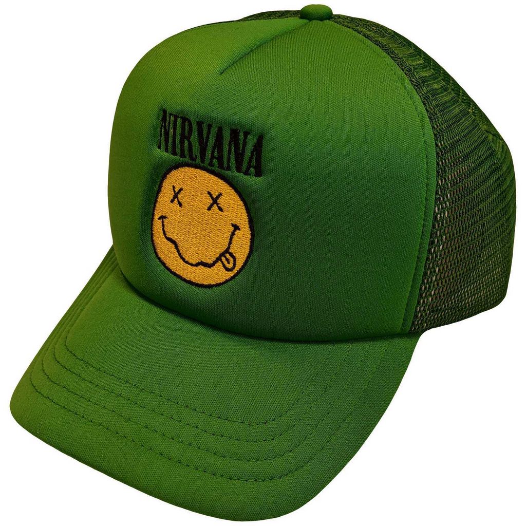 Nirvana Logo & Happy Face Czapka Green UNI Zdjęcie produktu 