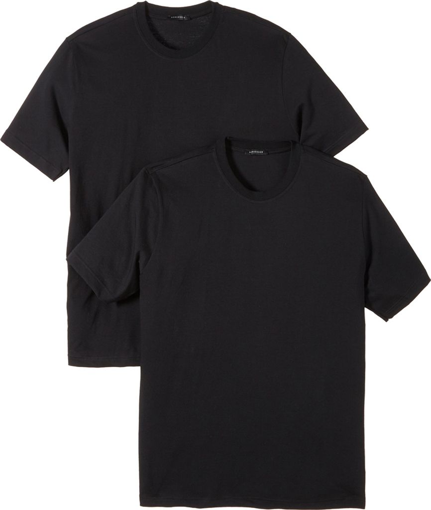 Schiesser Herren 2PACK T-shirt schwarz XL Produktbild 