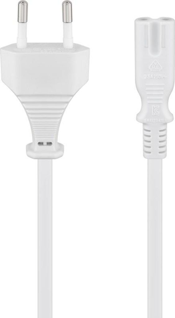Goobay 93987 Câble de raccordement Euro, 3 m, blanc, 3 m - Image du produit 