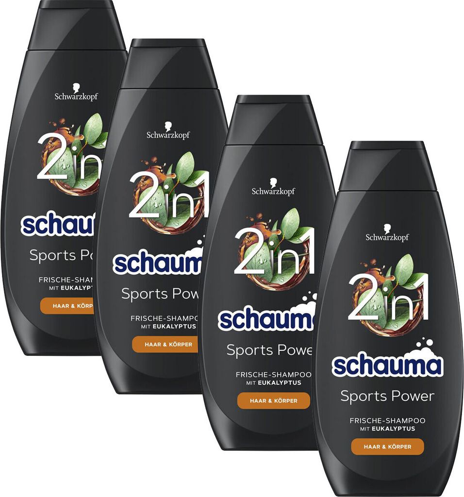Schauma Sports Power Frische Shampoo mit Eukalyptus 400ml Produktbild 