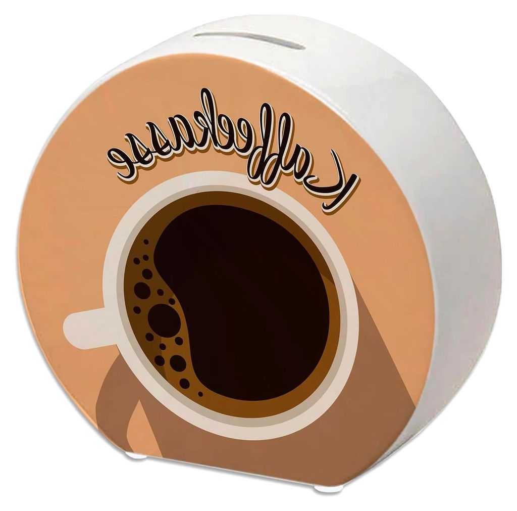 Spardose mit Kaffeetassenmotiv - Kaffeekasse für Frisöre und Restaurants