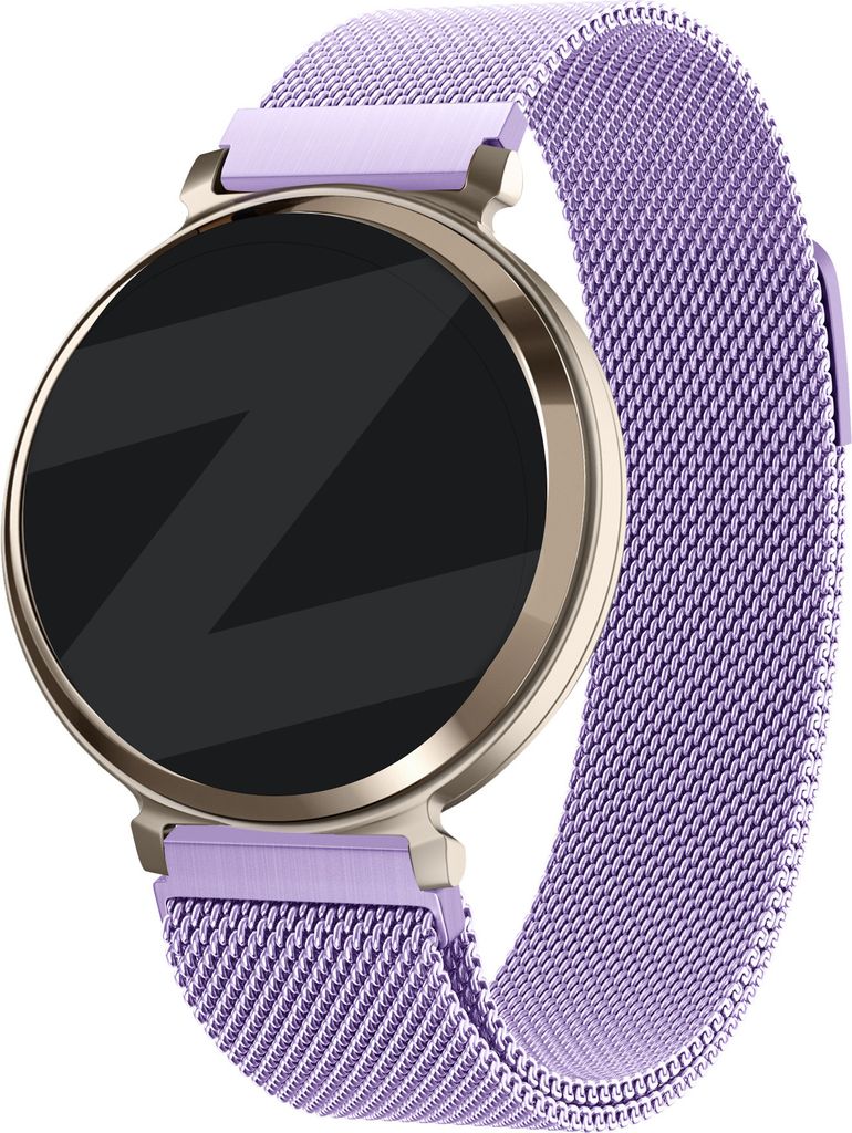 Bandz Milanese Loop Band – Milanese Smartwatch-Armband 14 mm mit Magnetverschluss passend für Garmin Lily 2 (nur zweite Version) – hellviolett
