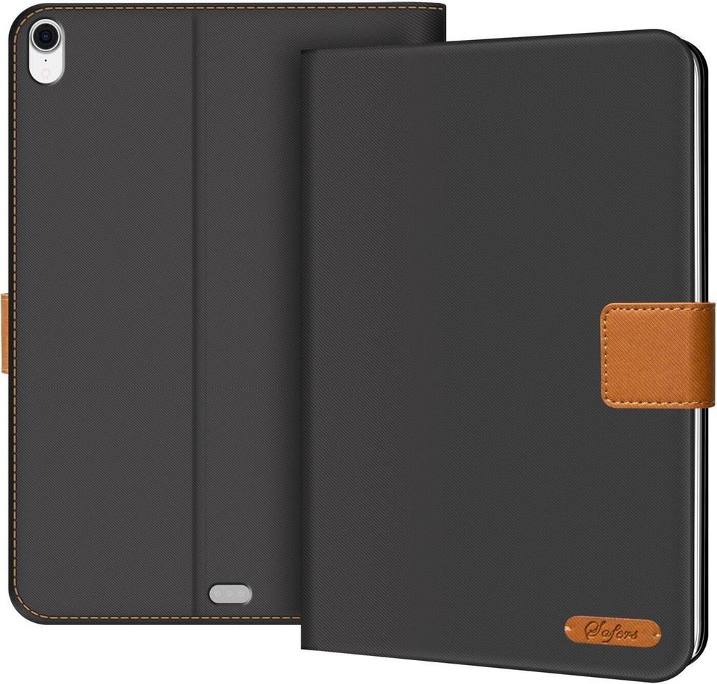 Conie Tablet Klapp Tasche für iPad Pro 11 (2018) Kartenfach Rundumschutz Book Hülle mit Aufstellfunktion in Grau