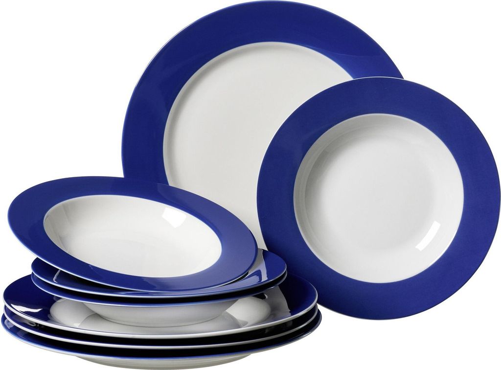Tafelservice 8 tlg. Doppio indigo-blau