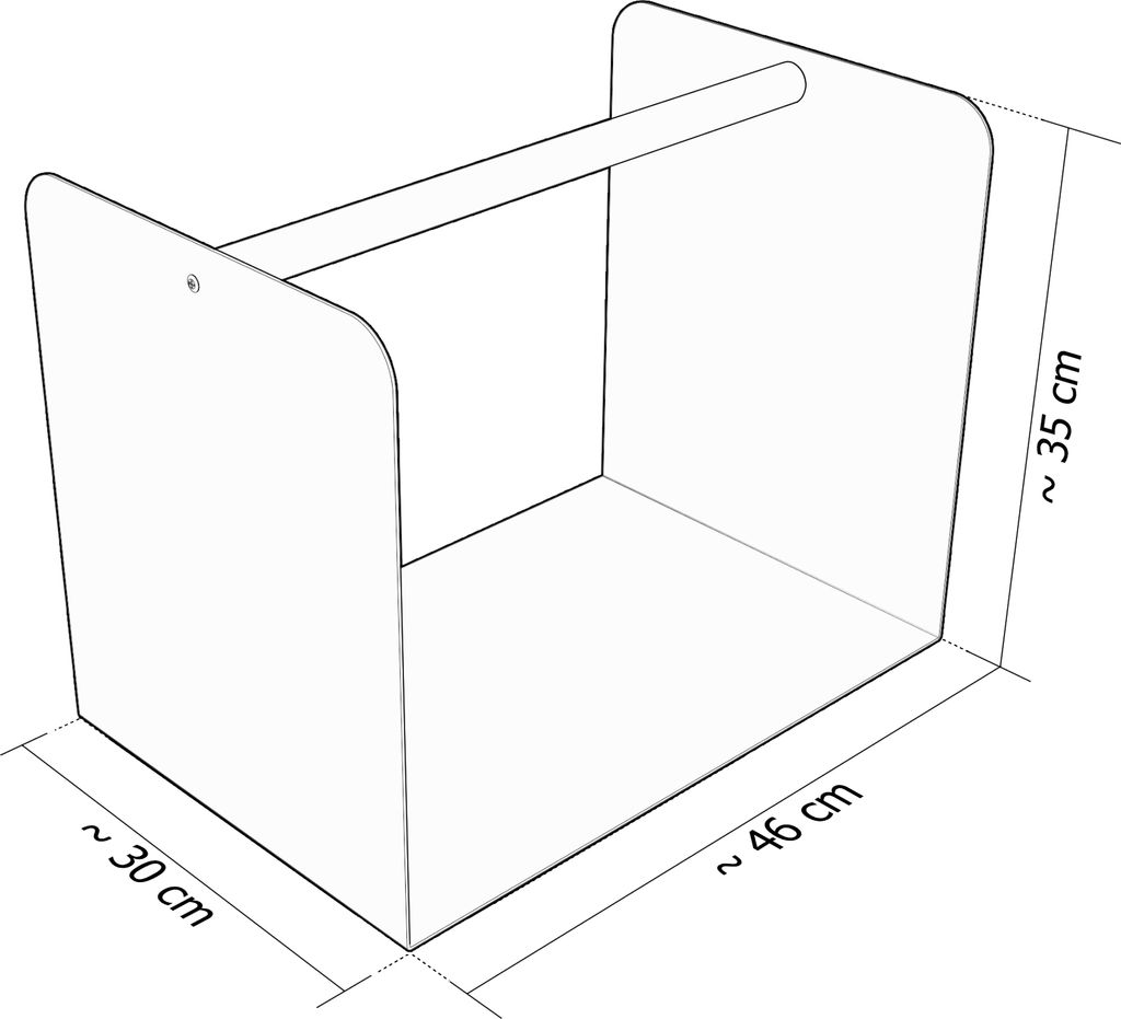 Kaminholzregal Innen Außen Brennholzregal Metall Kaminholzkorb, Modell:Modern Weiß