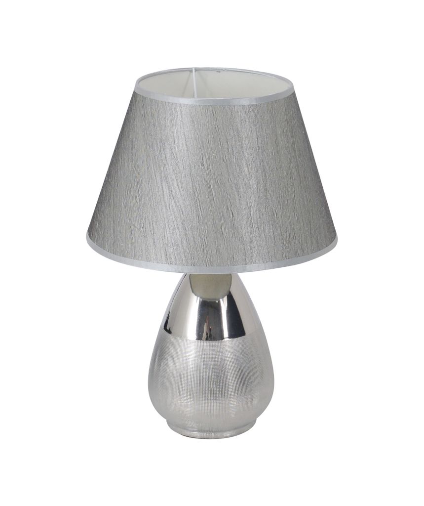 Näve Tischleuchte - Material: Metall, Textil - Farbe:silber; 3138059