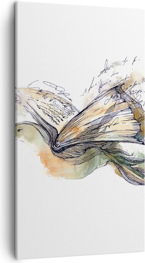 Bild auf Leinwand - Leinwandbild - Vogel Fantasie Konzept - 45x80cm - Wand Bild - Wanddeko - Leinwanddruck - Bilder - Kunstdruck - Wanddekoration -...