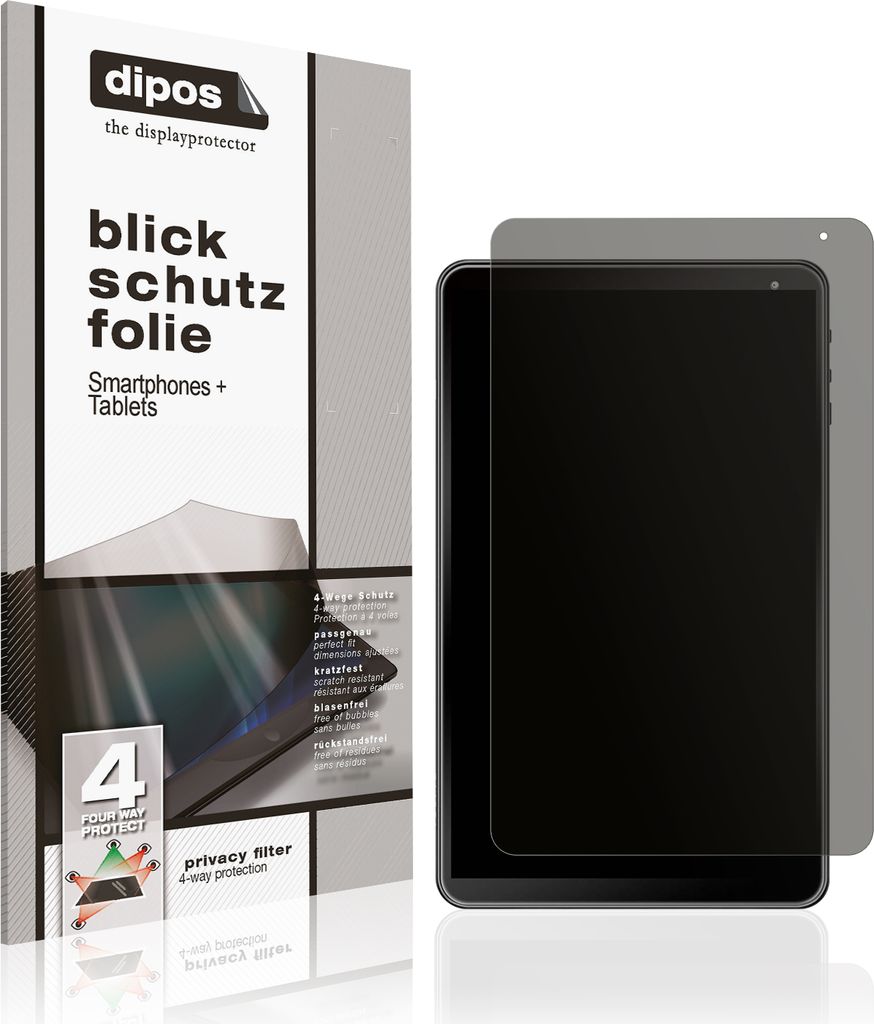 Blickschutzfolie für AWOW 1019 Tablet matt Schutzfolie Folie Display Schutz dipos
