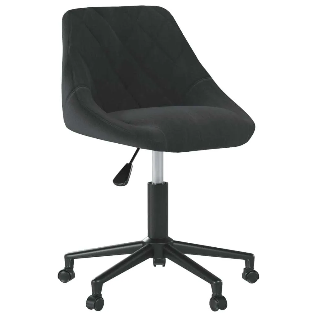 Fauteuil de bureau pivotant noir velours pour un poste de travail design