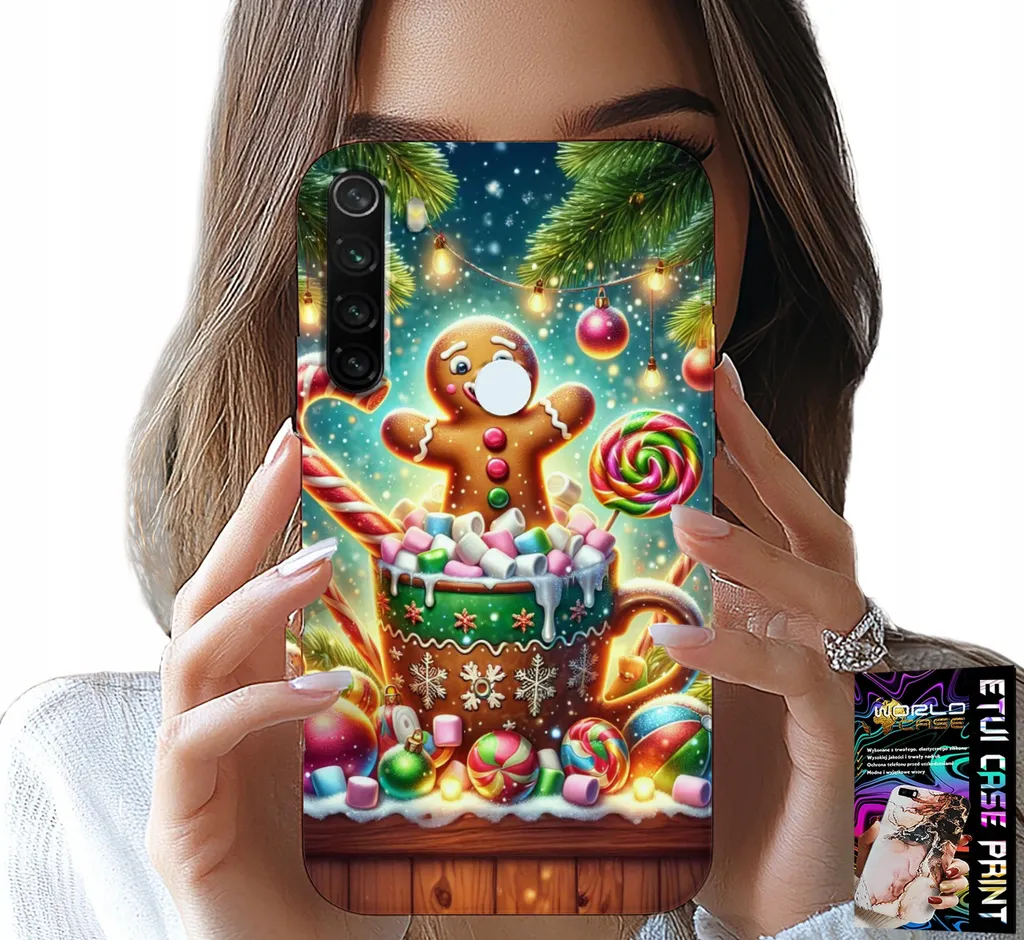 Cover Xiaomi Note 8T Natale: Omino Pan di Zenzero + Protezione Vetro