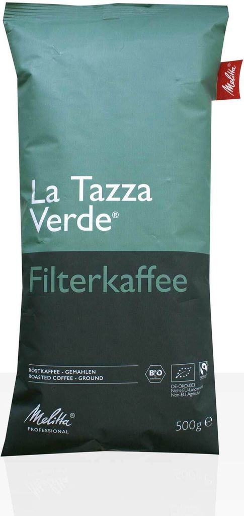 Melitta La Tazza Verde Röstkaffee Fairtrade - 500g Kaffee gemahlen, Filterkaffee