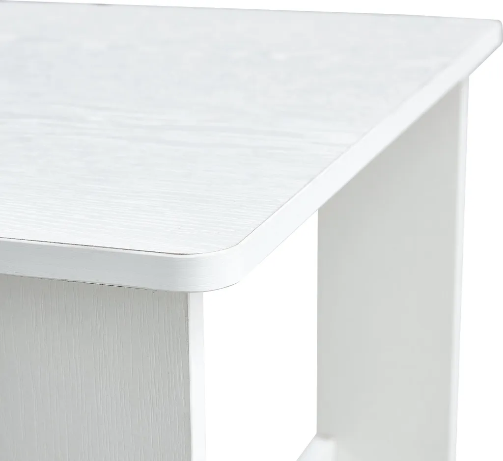 Table basse pour petit salon blanche 110 cm - Idéale espaces restreints - 12