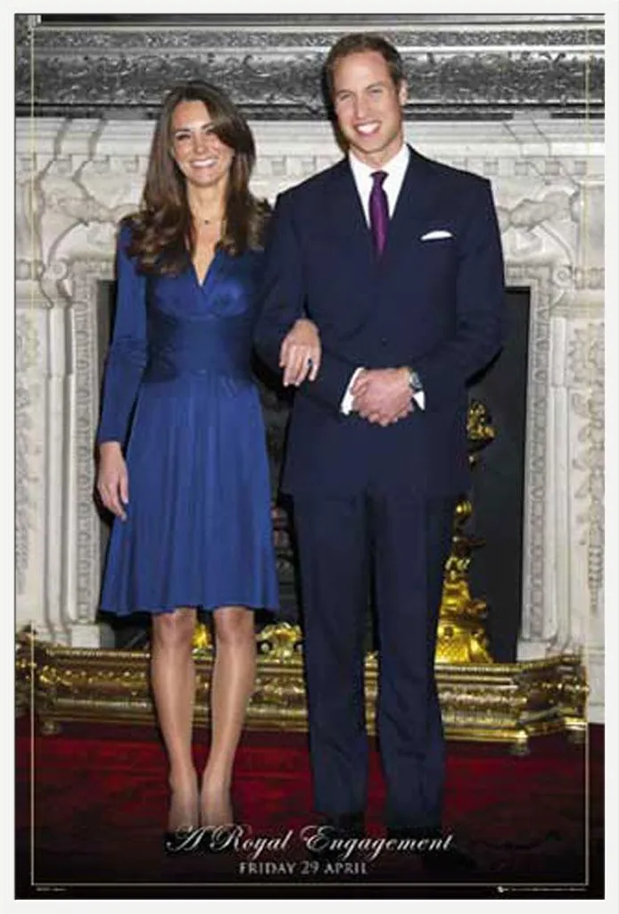 Mariage Royal Affiche Fiançailles avec Cadre Shinsuke Blanc 61x91,5 cm