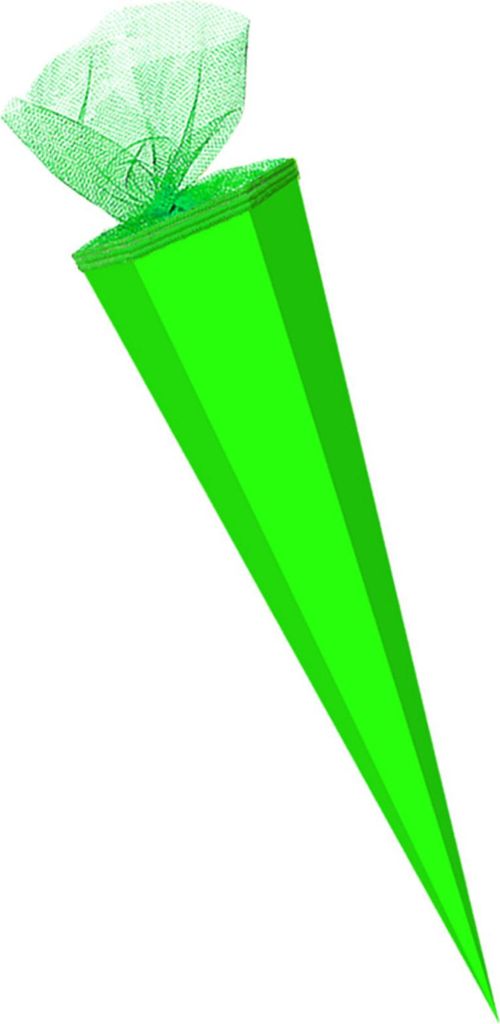 Bastel Schultüte / Länge: 85cm / eckig / Farbe: gras-grün