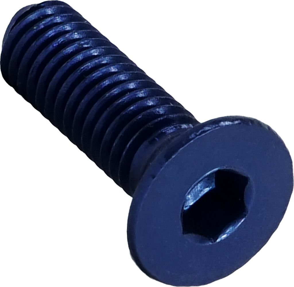 Alu M6x35 Senkkopfschraube Blau