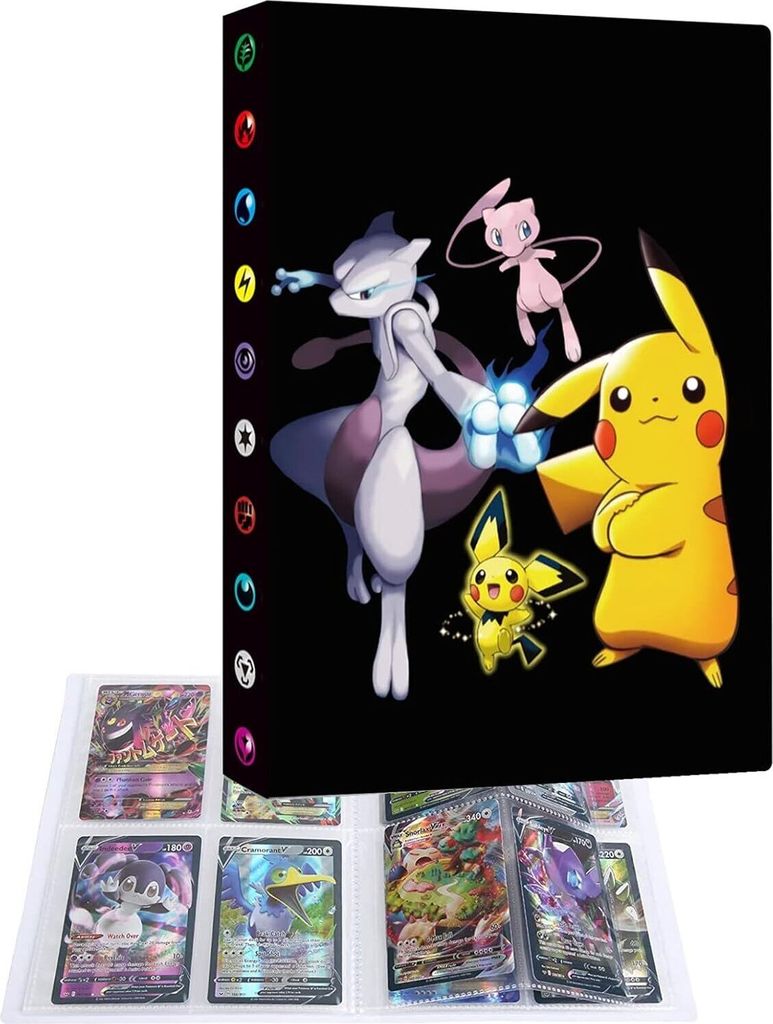 Pokemon Sammelalbum Mewtu & Mew, Pikachu, Pichu Sammelmappe Produktbild 