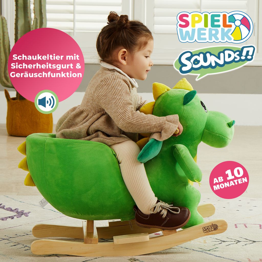 Spielwerk® Schaukeltier Dino inkl. Sound Effekt Produktbild 3