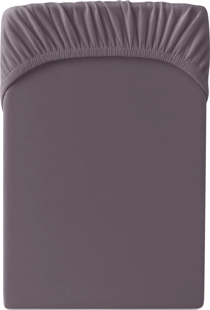 Drap-housse 100% coton jersey noble graphite, souplesse et douceur 220cm