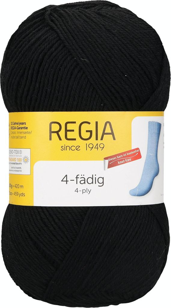 Schachenmayr REGIA 4-fädig Uni, 100g Schwarz Produktbild 