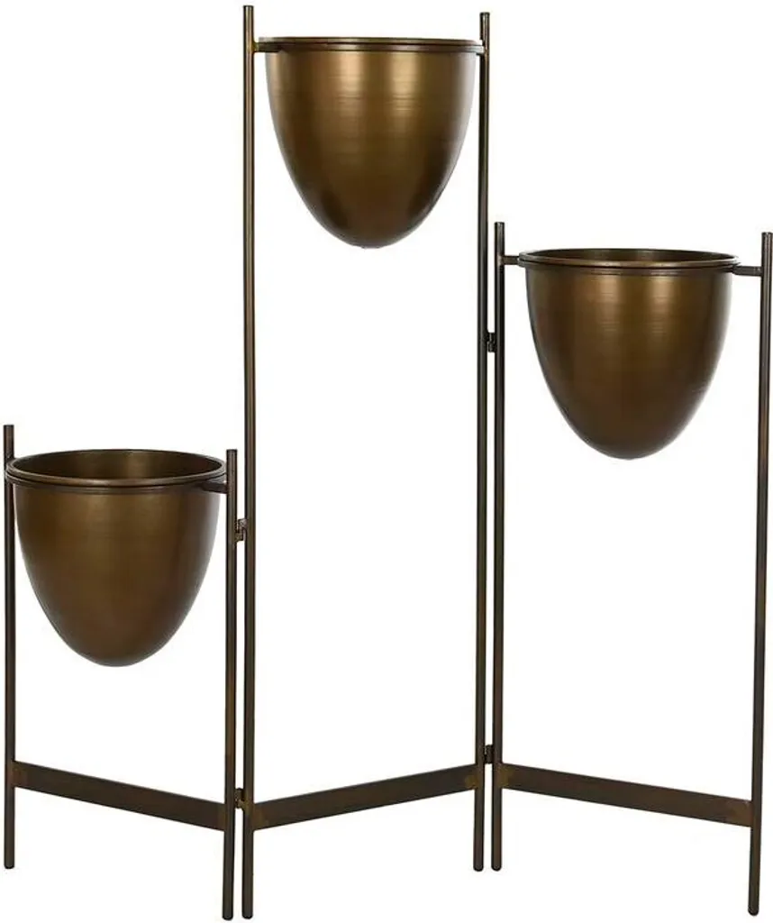 Jardinière DKD Home Decor Noir et Cuivre Vintage - 35 x 26,5 x 105 cm