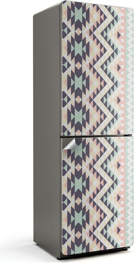Geometrisches Muster mit Rauten – Kühlschrank Aufkleber – Klebefolie Kühlschrank – Kühlschrank Dekor – Kühlschrankfolie selbstklebend ...