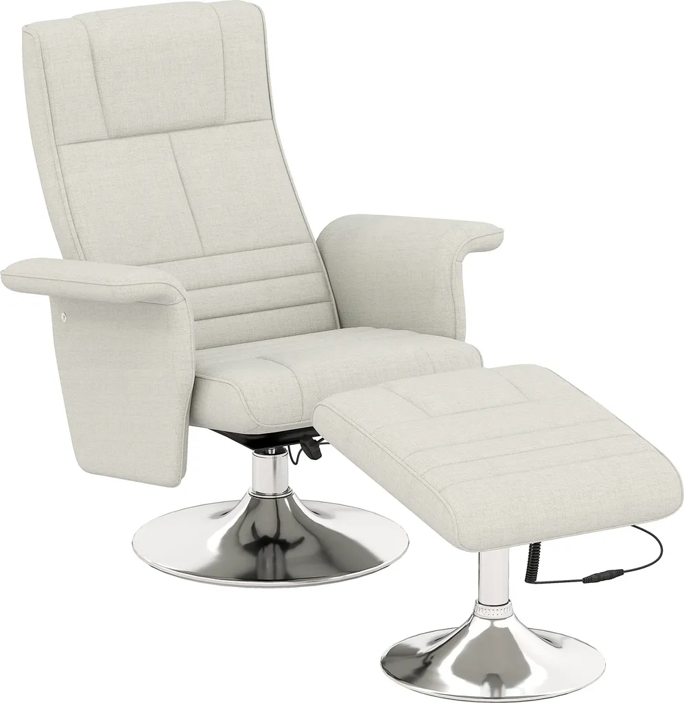 Fauteuil Relax Massant Anti-Stress avec Pouf pour Soulager le Dos