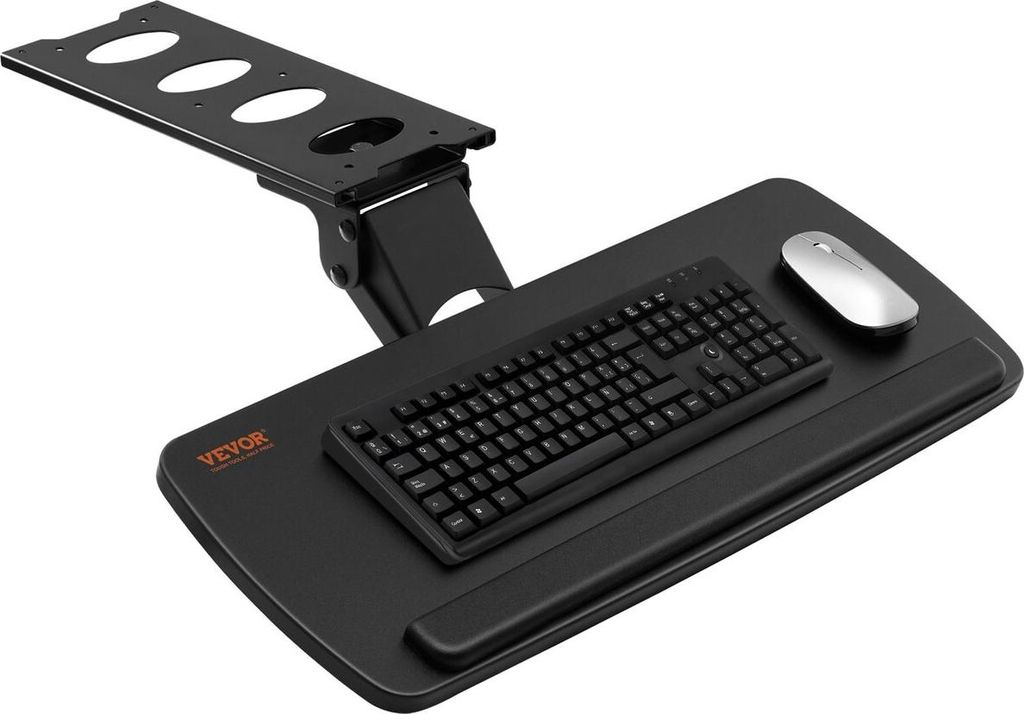 Tastaturablage unter dem Schreibtisch, höhenverstellbar, Höhe und Neigung verstellbar, ausziehbare Tastaturablage unter dem Schreibtisch, große ...