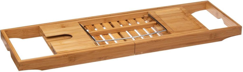 Półka na wannę bambusowa, rozsuwana, 70-105 cm Zdjęcie produktu 