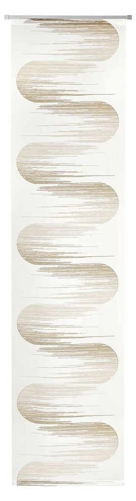 Schiebevorhang Jago Scherli Flexoschiene wollweiß braun 60x245cm (BxH)