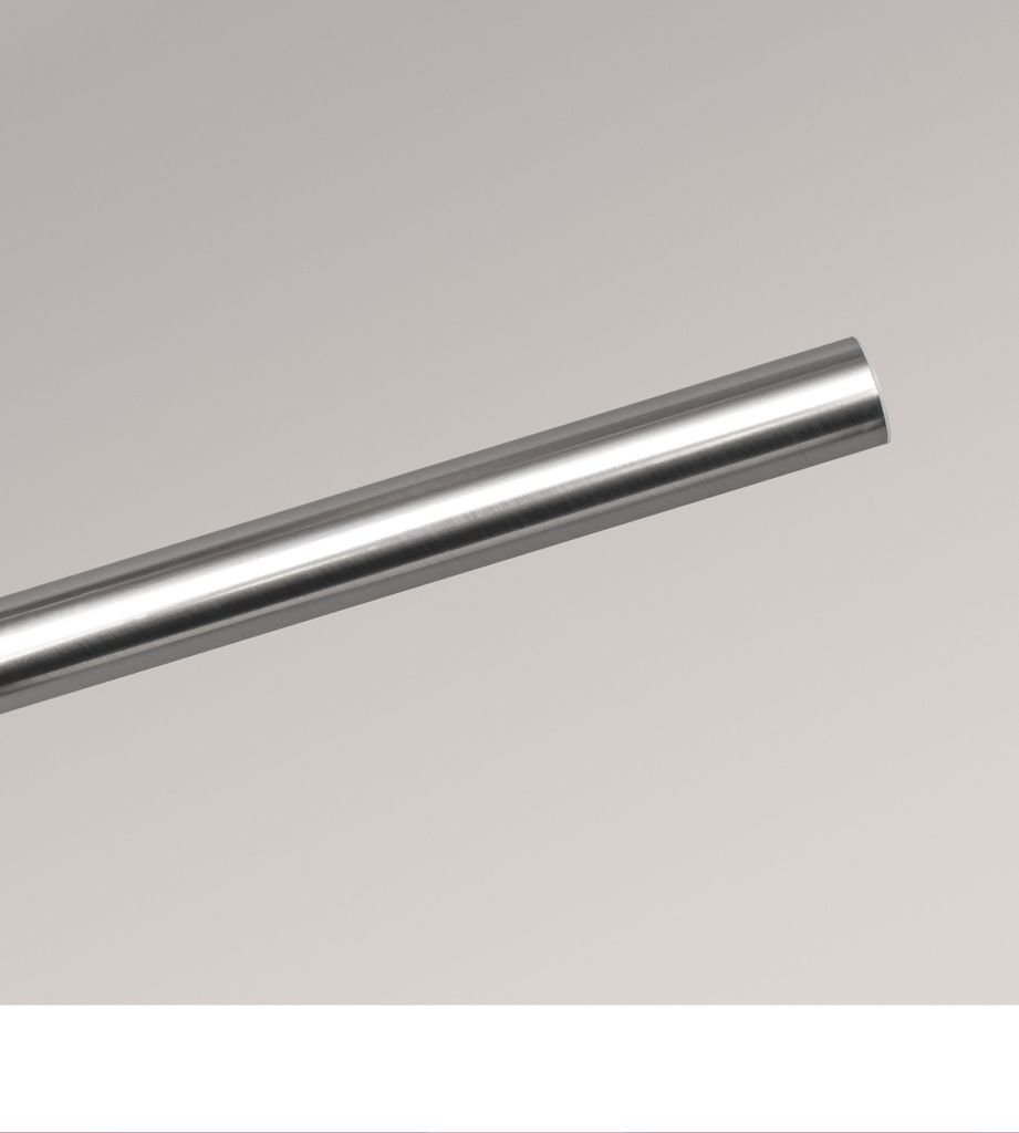 LYSEL Gardinenstange Opal Edelstahl-Optik, Länge: 200cm