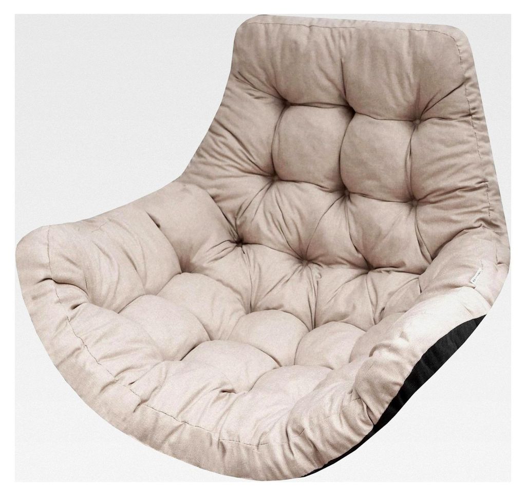 Kissen für Hängesessel, Polster für Polyrattan und Rattan Hängeschaukel, Sitzauflage für Hängekorb - Runde Sitzkissen - Rückenkissen für H...