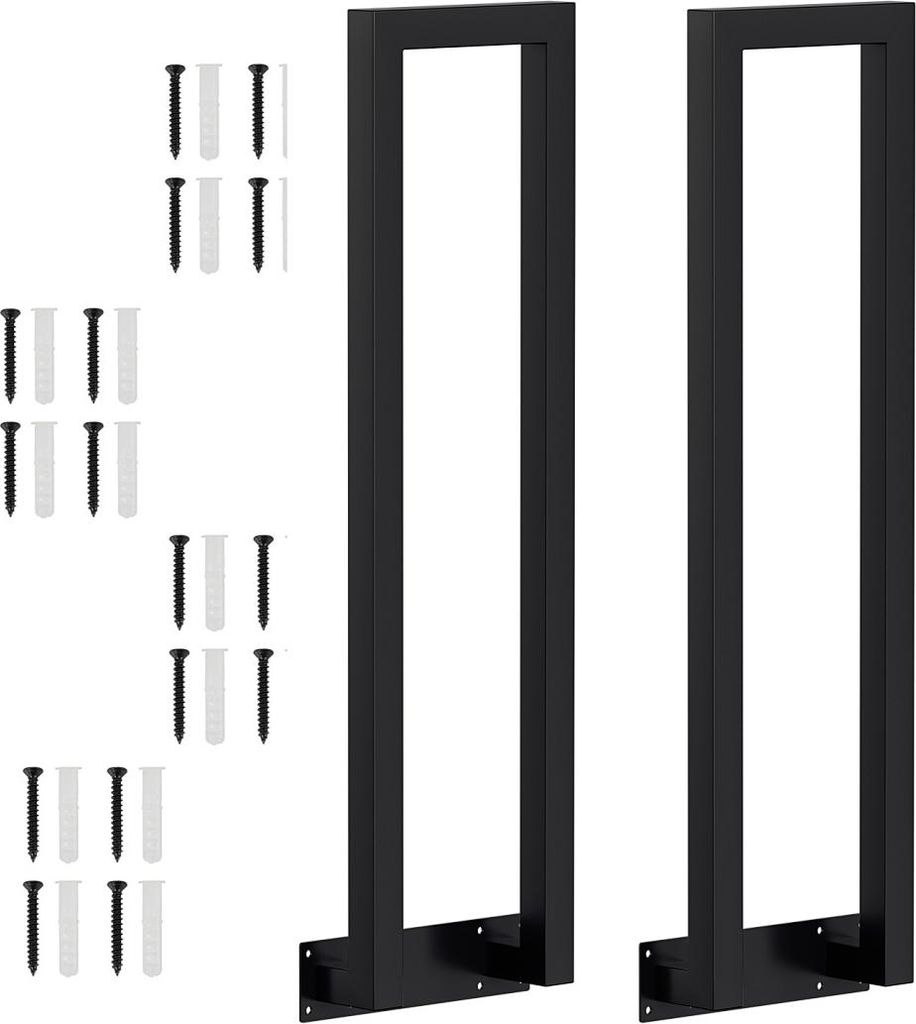 Vigevee 85cm U-Form Treppengeländer Schwarz Vierkantrohr Produktbild 
