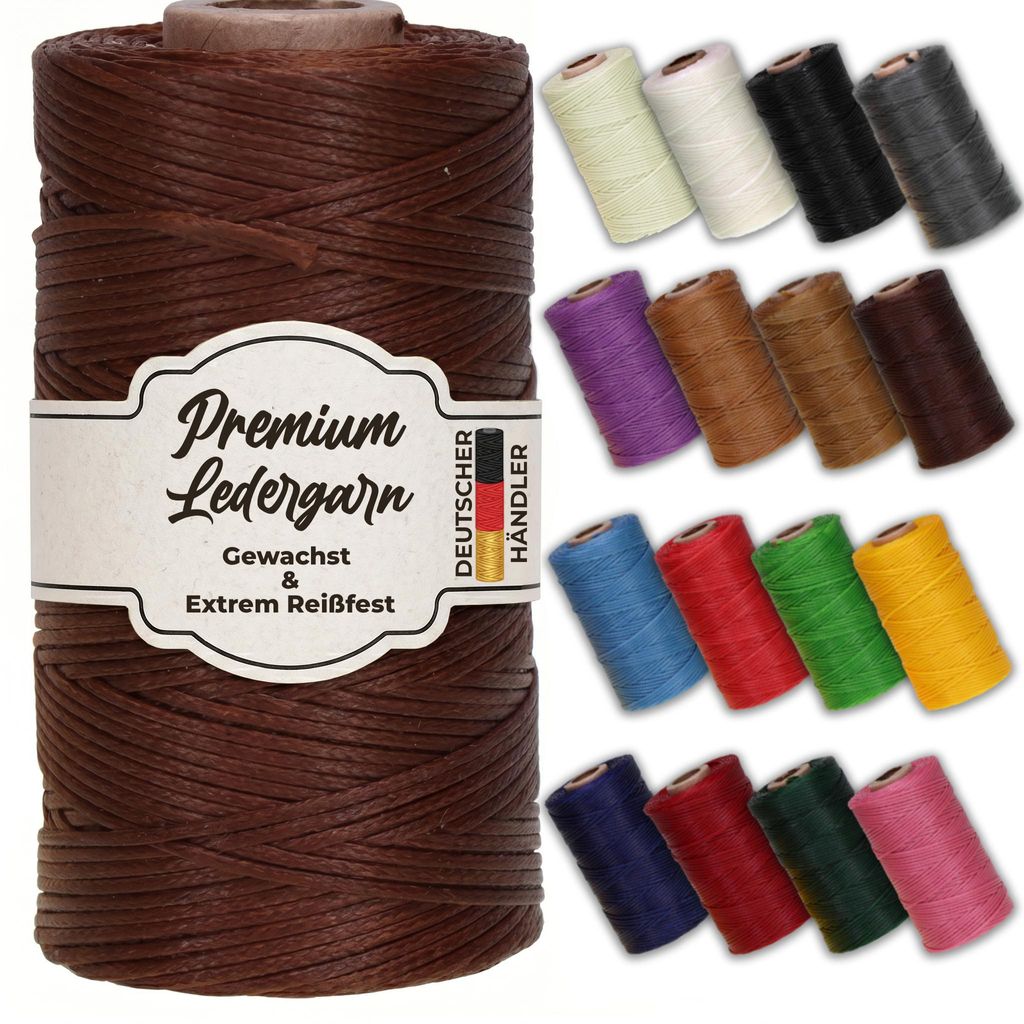 Ledergarn gewachst 1mm x 0,3mm I Sattlergarn - gewachster Produktbild 
