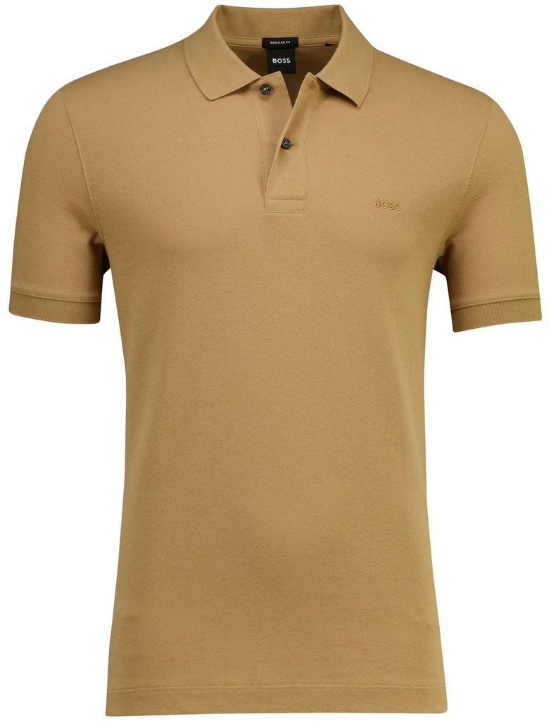Boss Black Pallas Poloshirt regular fit braun 2 Knöpfe