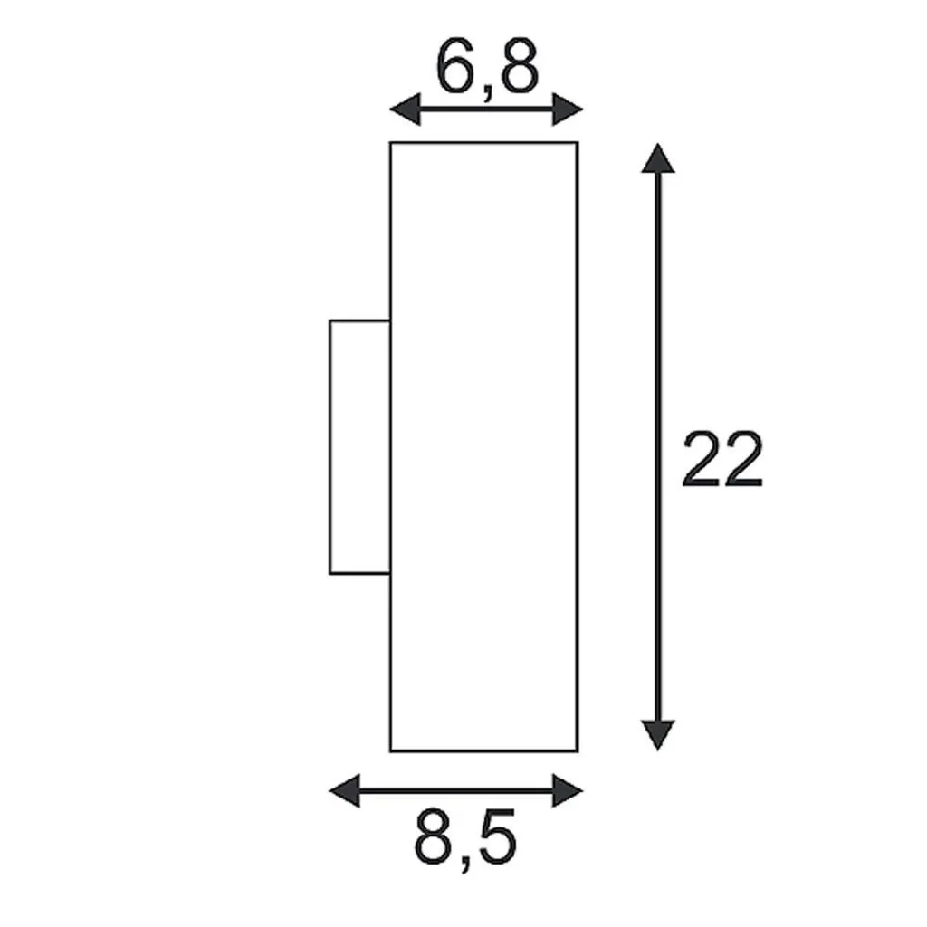 Applique murale SLV ENOLA_B blanche : solution éclairage indirect Up/Down
