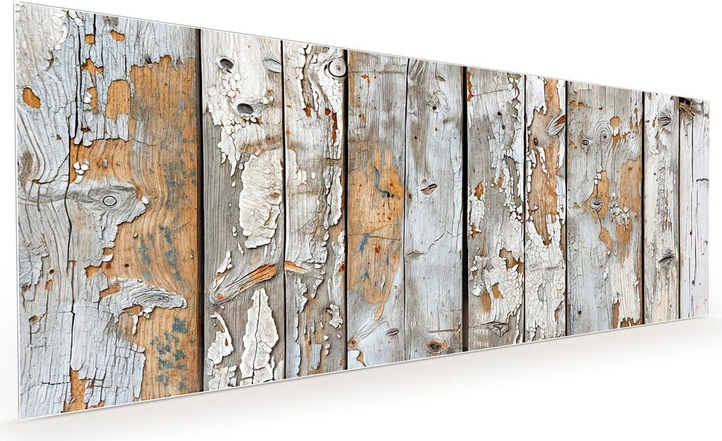 Küchenrückwand Spritzschutz Glas mit Motiv Verwittertes Holz 40 x 40 cm