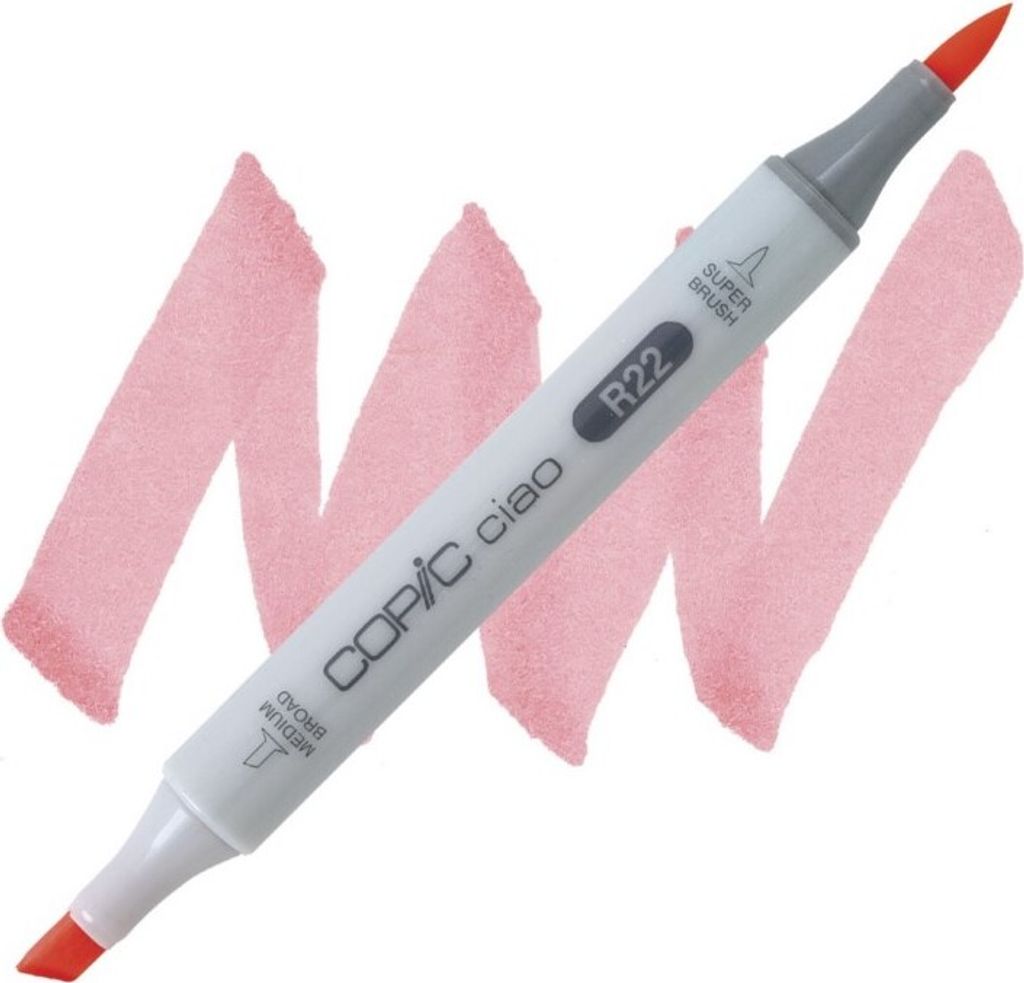COPIC Ciao dwustronny pędzel i dłuto, R22 jasna krewetka Zdjęcie produktu 