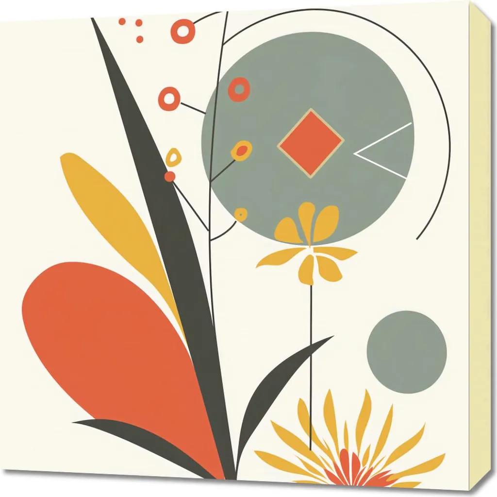 Habillez vos Murs Vides avec l'Image Jardin Géométrique 60 x 60 cm Zen