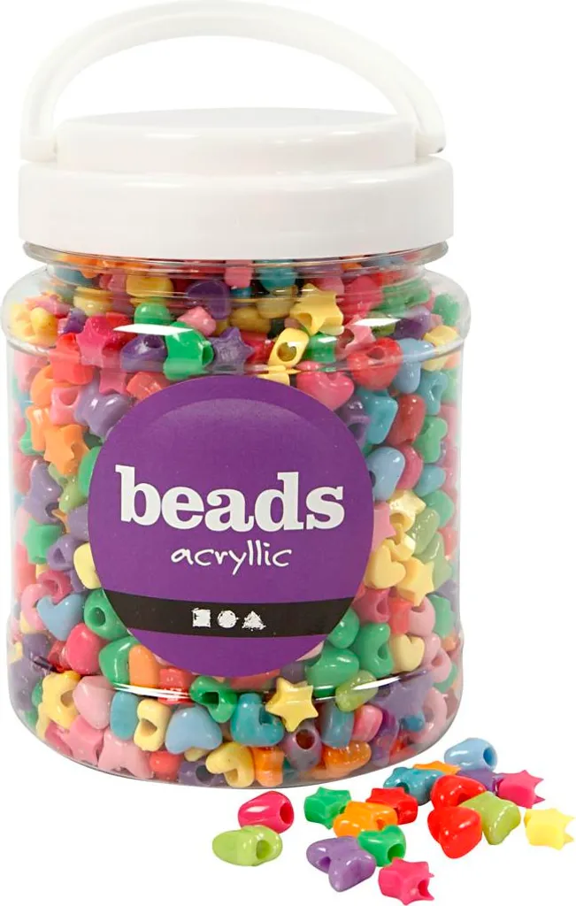 Mélange de perles en plastique et figurines 10mm assorties, 700ml 400g