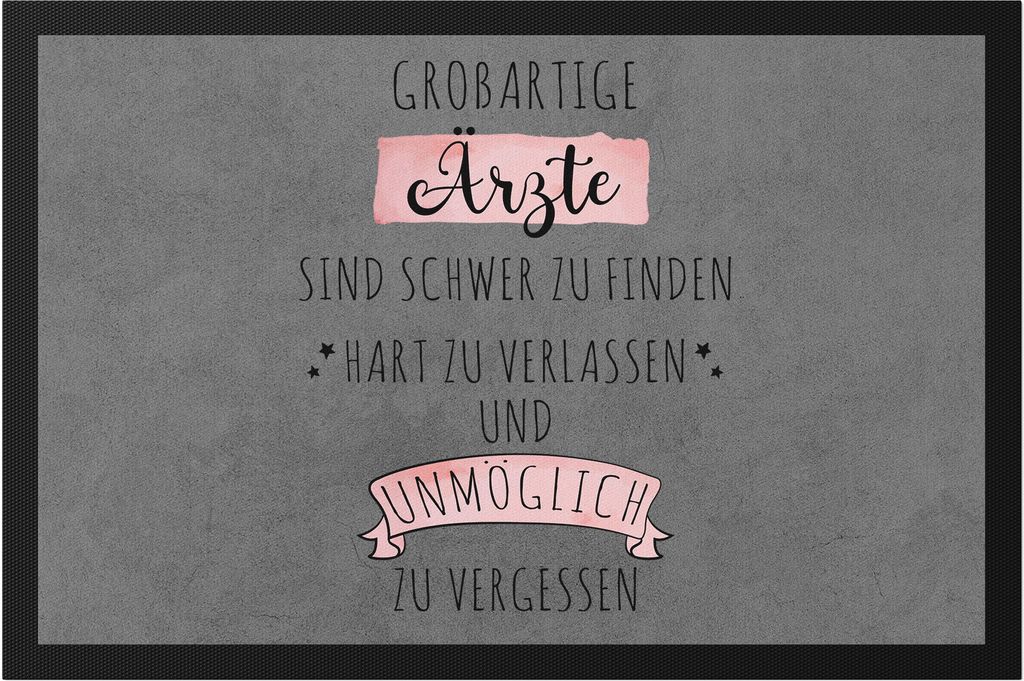 Großartige Ärzte Sind Schwer Zu Finden Fußmatte  Dankeschön Produktbild 